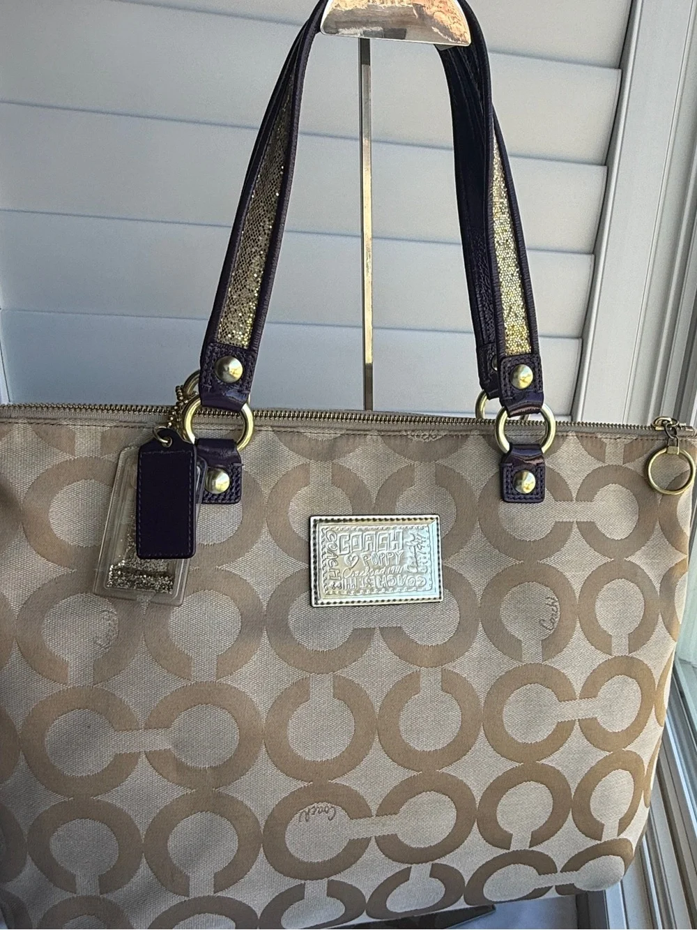 Coach Poppy Signature Glam Tote